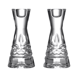 Image showing the Lismore Set of 2 Round Candlesticks, D7.1 x H15.3cm, Clear product.