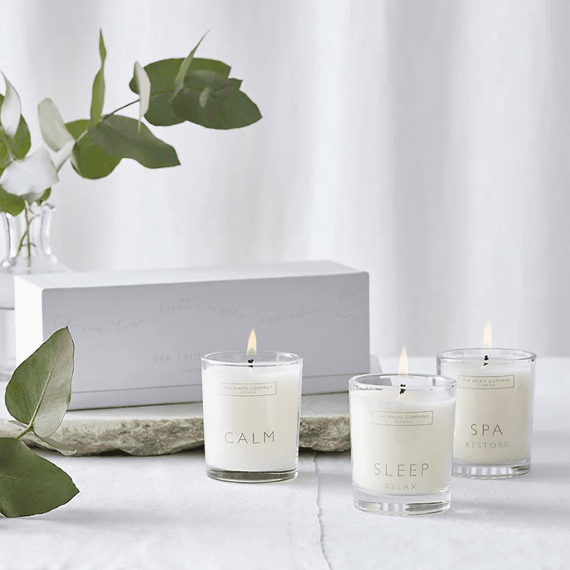 Spa Votive Trio, 3 x 75g, White