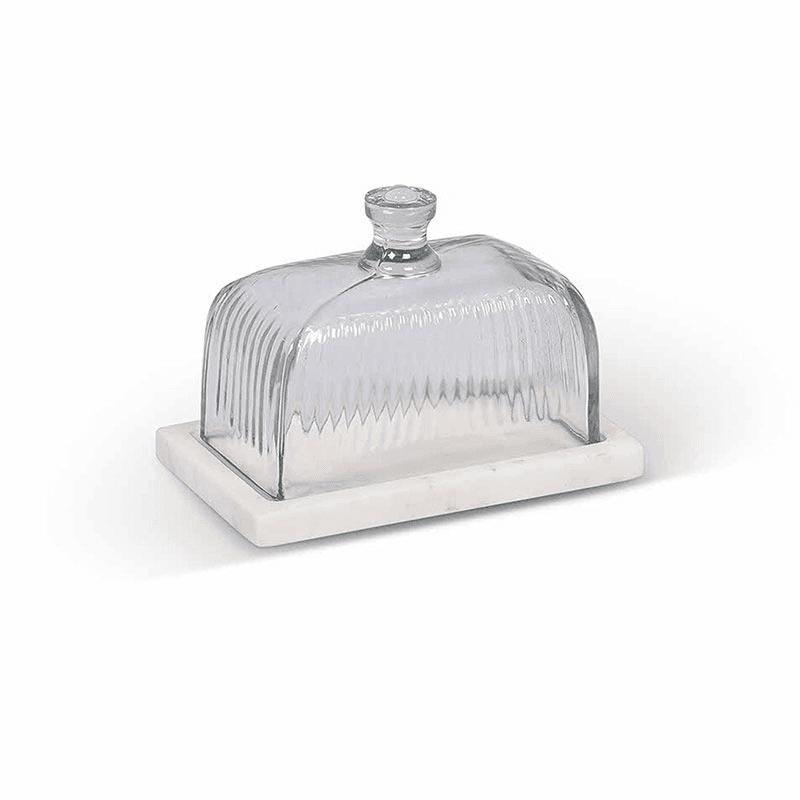 Brompton Butter Dish, White