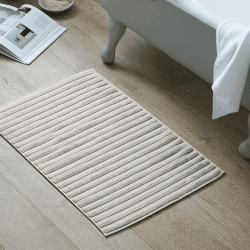Image showing the Rib Hydrocotton Medium Bath Mat, 60 x 90cm, Oatmeal product.