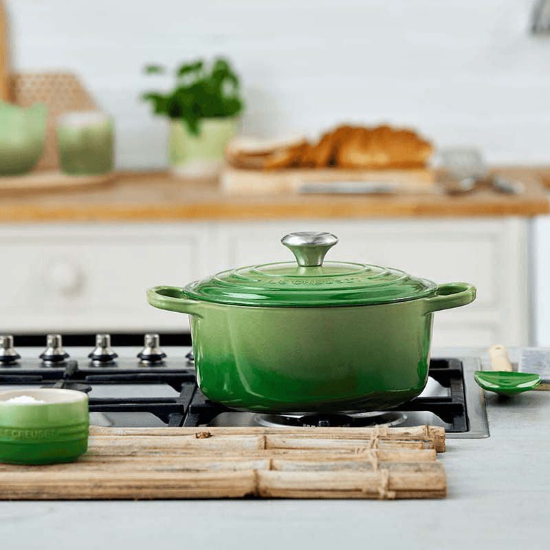 Signature Cast Iron Round Casserole, 20cm, Bamboo