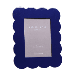 Image showing the Lacquered Scallop Photo Frame, 5 x 7", Navy product.