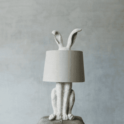 Image showing the Hetty Hare Table lamp, H76 x W24 x D39cm, Distressed White product.