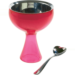 Image showing the Big Love by Miriam Mirri Ice cream bowl and spoon, Pink product.