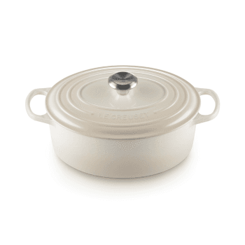 Image showing the Signature Cast Iron Oval Casserole, 29cm, Meringue product.
