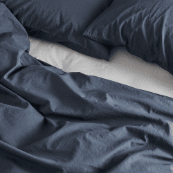 Image showing the Relaxed Cotton Pair of Standard Pillowcases, Ink product.