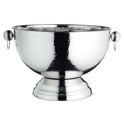 Image showing the Champagne Bowl, 37 x 25cm, Hammered Stainless Steel product.