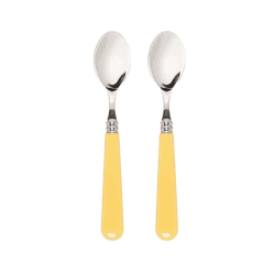 Image showing the Set of 2 Teaspoons, Butter Yellow product.