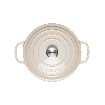 Image showing the Signature Cast Iron Round Casserole, 24cm, Meringue product.
