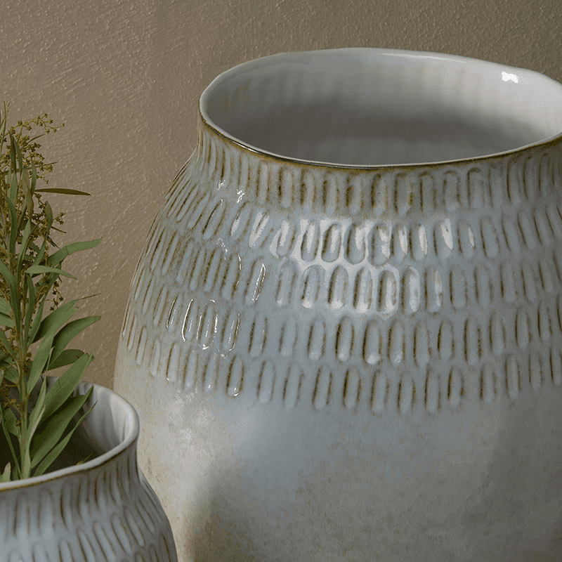 Anjuna Vase, H29.5cm, Reactive White