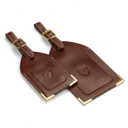 Image showing the Set of 2 Luggage Tags, Smooth Cognac product.