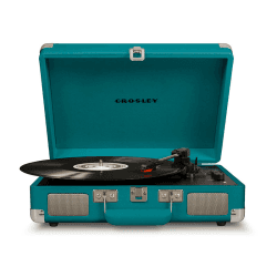 Image showing the Cruiser Deluxe Plus Portable Turntable, Teal product.