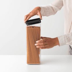 Image showing the Square Canister, D11.0 x W11 x H29.5cm, Dark Grey product.