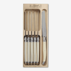 Image showing the Set of 6 Knives in Tray, Ivory product.