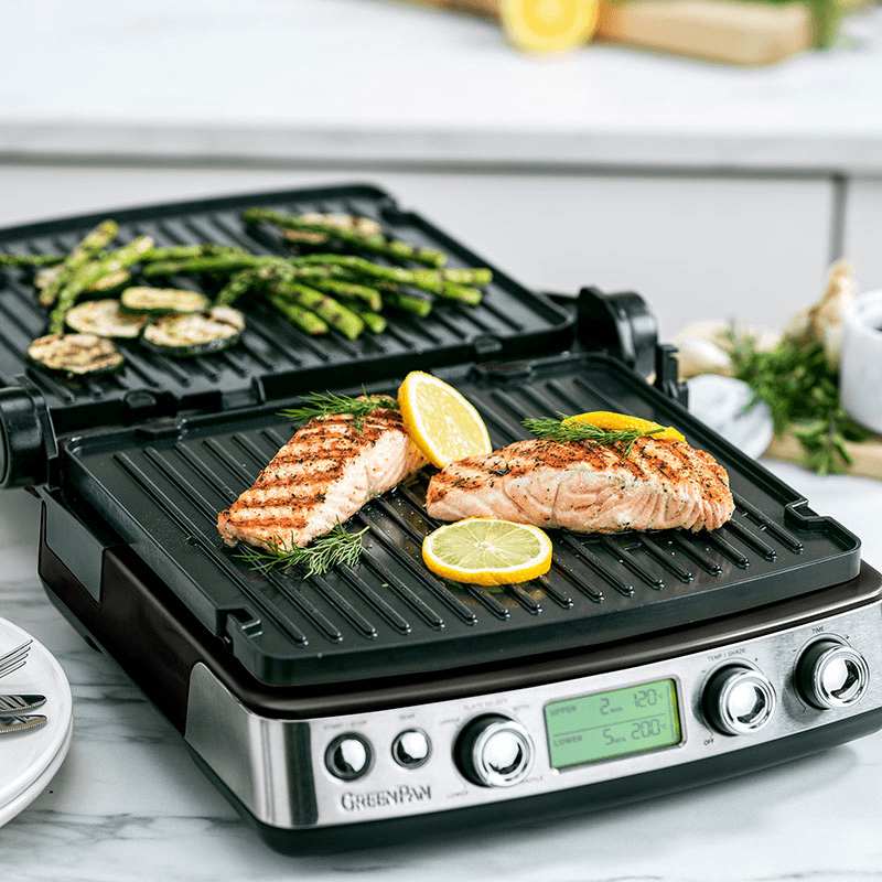 Non-Stick 3-in-1 Contact Grill & Indoor BBQ, Black