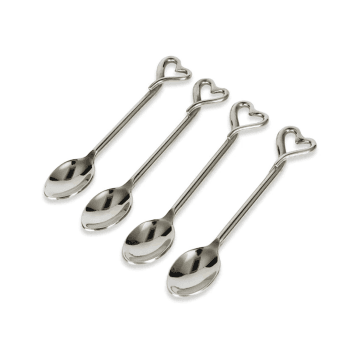 Image showing the Amore Set of 4 coffee spoons, 13.5cm, Stainless Steel product.