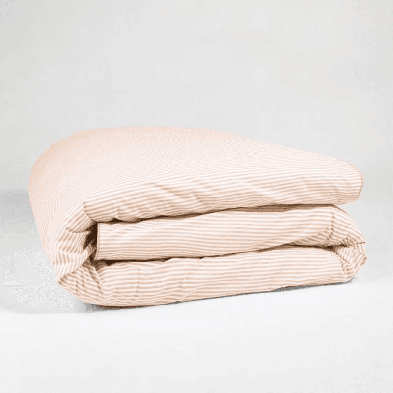The Stripe 200 Thread Count Duvet Cover, Double, Clay Pink