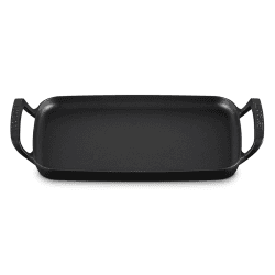 Image showing the BBQ Rectangular Griddle, 40cm, Satin Black product.