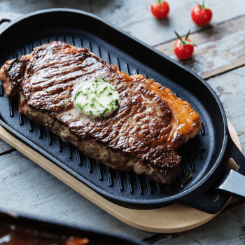 Image showing the Cast Iron Grizzler Pan, Black product.