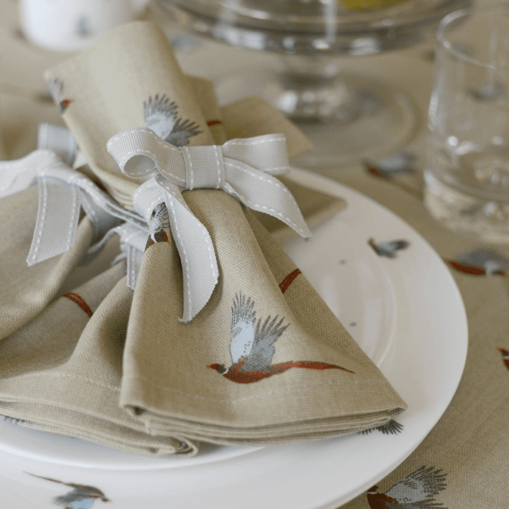 Pheasant Set of 4 Napkins
