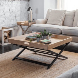 Image showing the Clockhouse Butlers Coffee Table, Natural & Carbon product.