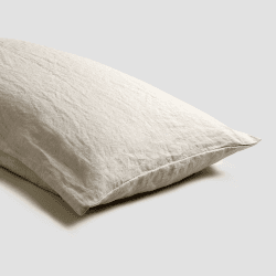 Image showing the Oatmeal Linen Pair of Pillowcases, Standard product.