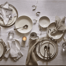 Image showing the Rustic Linen Set of 4 Napkins, 45 x 45cm, Natural product.