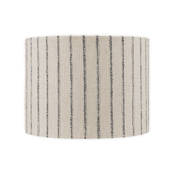 Image showing the Sanja Cotton Stripe Lampshade, D30cm, Off White & Grey product.