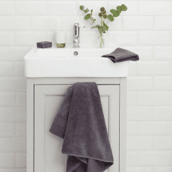 Image showing the Organic 600gsm The Bath Towel, 70 x 140cm, Slate product.
