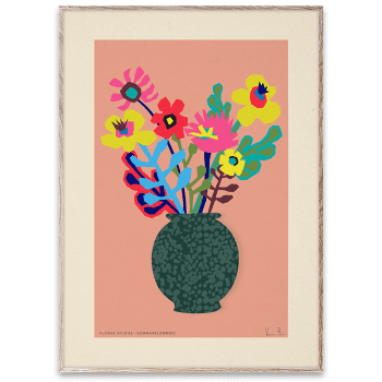 Image showing the Flower Studies 02 Print, 30 x 40cm, Blue & White product.
