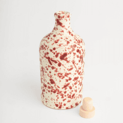 Image showing the Splatter Ceramic Bottle, 500ml, Cranberry product.