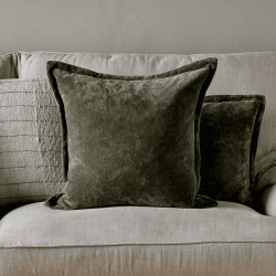 Image showing the Pilani Velvet & Linen Cushion Cover, 50 x 50cm, Moss product.