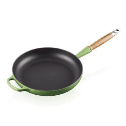 Image showing the Signature Cast Iron Frying Pan with Wooden Handle, 28cm, Bamboo product.