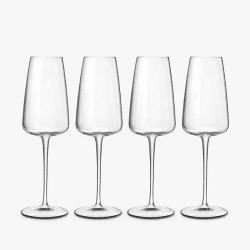 Image showing the Talismano Set of 4 Sparkling Wine Flutes, 210ml, Clear product.