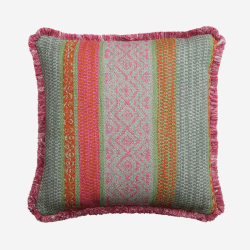 Image showing the Andrew Martin Square Cushion, 55 x 55cm, Pink product.