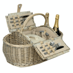Image showing the 4 Person Boat Hamper, Cream/Beige product.