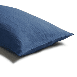 Image showing the Cotton Linen Mix Pillowcases, Standard, Blueberry product.