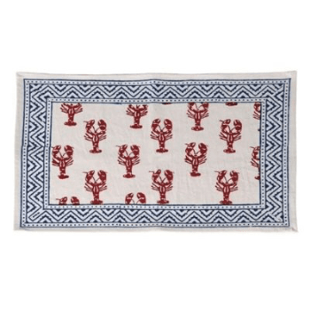 Image showing the Placemat, Handblock Lobster, Set of 4 product.