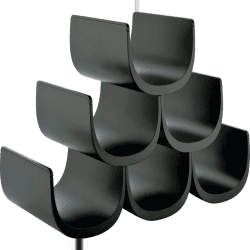 Image showing the Noe' by Giulio Iacchetti Modular bottle holder, Black product.