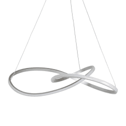 Image showing the Ribbon LED Ceiling Pendant, H15cm, Silver product.