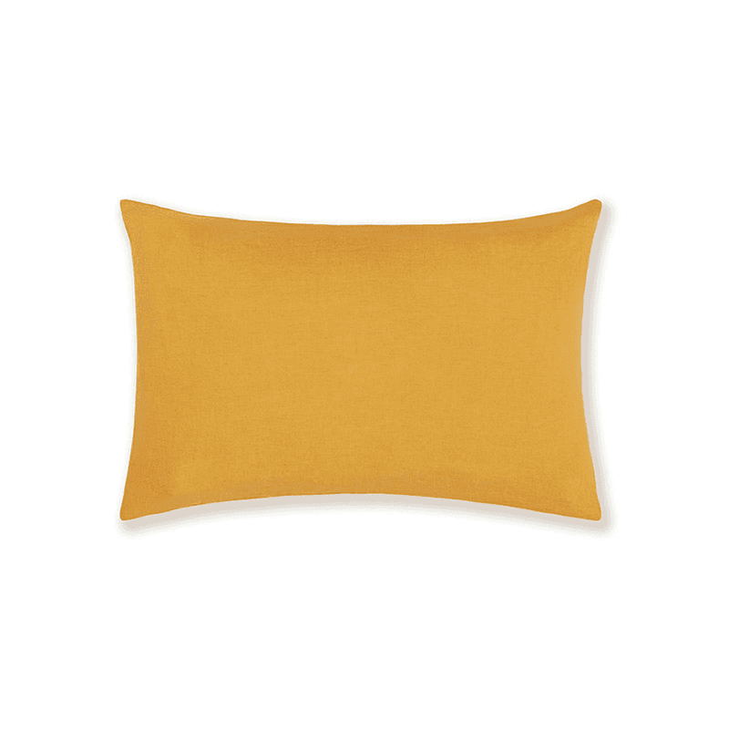 Linen Pair of Standard Pillowcases, Ochre