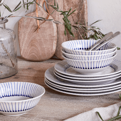 Image showing the Iba Dinnerware Set, Indigo product.