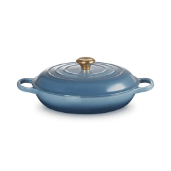 Image showing the Signature Cast Iron Shallow Casserole, 30cm, Chambray product.