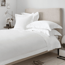 Image showing the Symons Double Row Cord Super king oxford pillowcase, 50 x 90cm, White product.