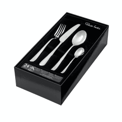 Image showing the Kingham Bright 24 piece cutlery set, Stainless Steel product.