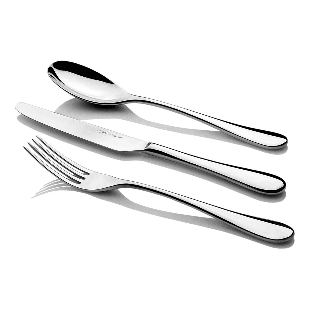 Mulberry 7 piece place setting, mirror finish stainless steel