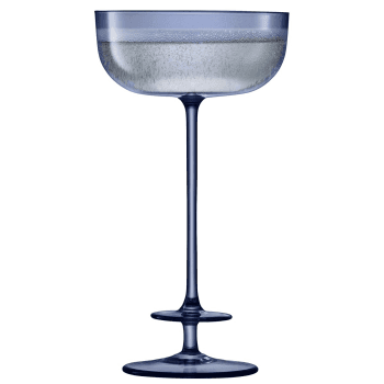 Image showing the Champagne Theatre Pair of champagne saucers, 210ml, Midnight Blue product.