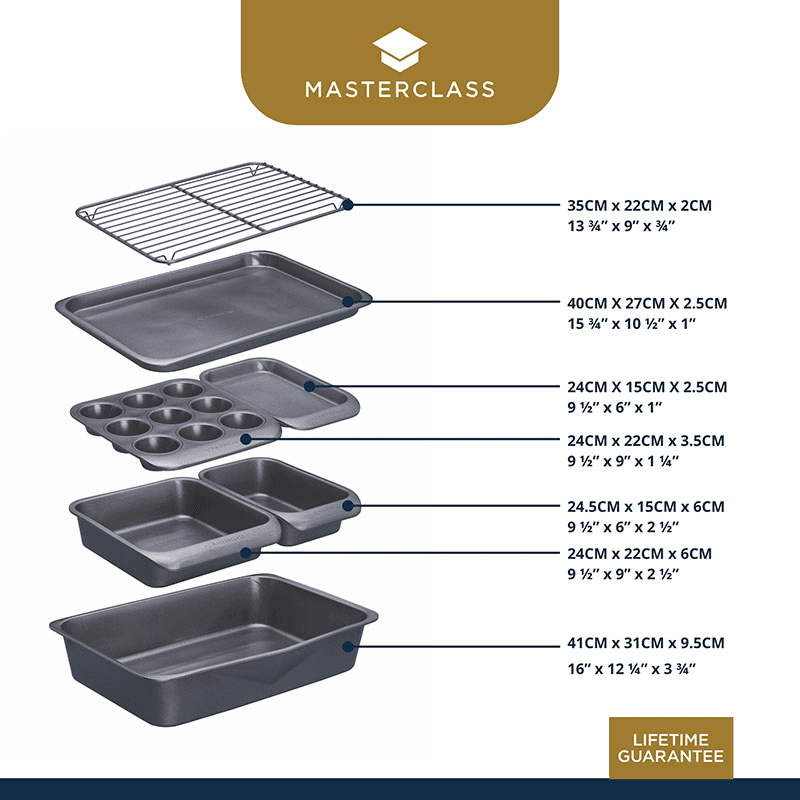 Smart Space 7 piece bakeware set, Non-Stick