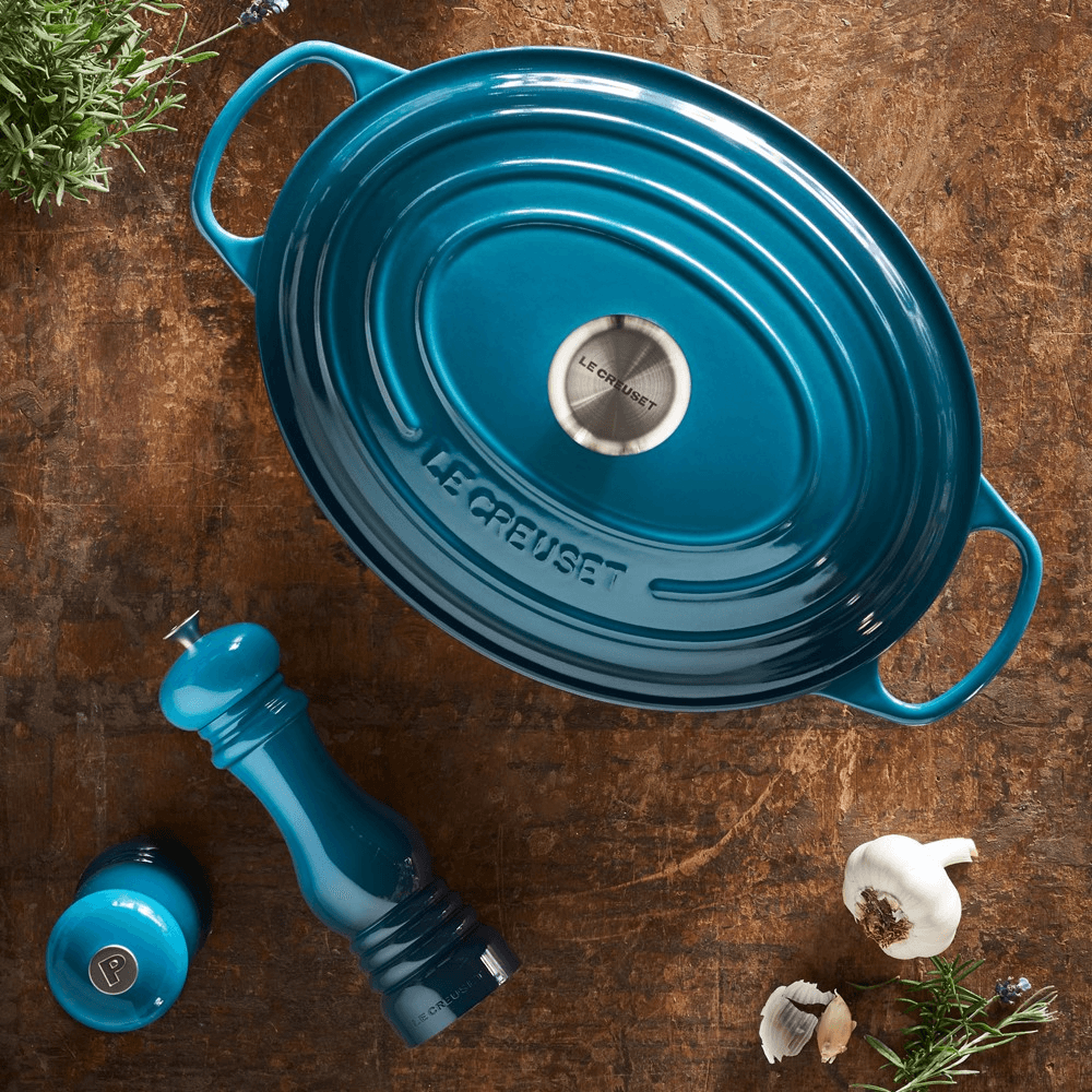 Signature Cast Iron Oval casserole, 29cm - 4.7L, deep teal