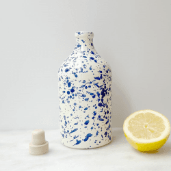 Image showing the Splatter Ceramic Bottle, 750ml, Blueberry product.